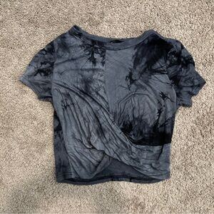 Black and Gray Tie-Dye T-Shirt